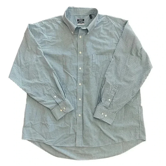 IZOD Shirt Men's Collared Plaid Long Sleeve Button Down Size 2XL  XXL - Picture 1 of 7